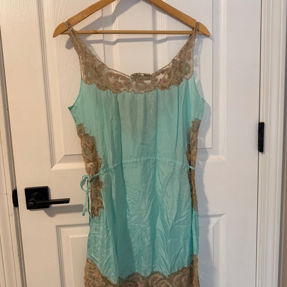 BLUMARINE Blue and Beige Silk Midi Dress - Picture 5 of 5